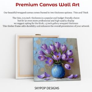 Purple Crocus Vase Art