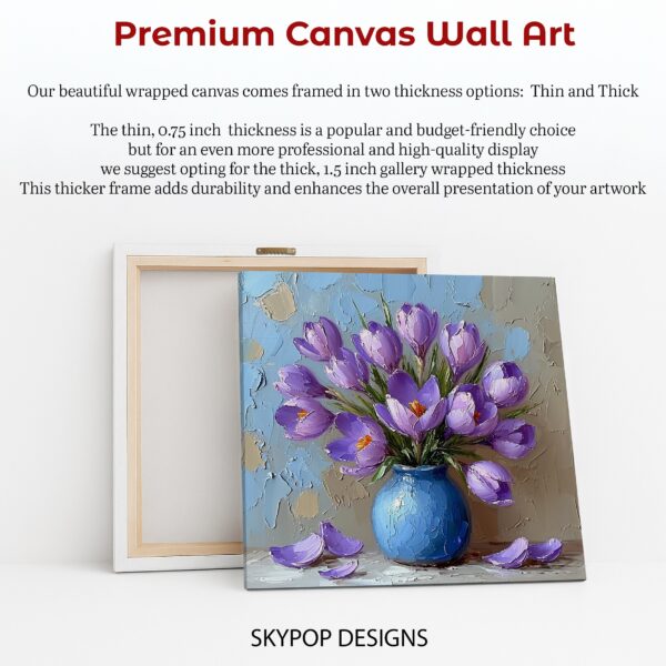 Purple Crocus Vase Art