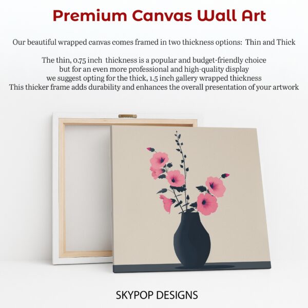 Pink Hibiscus Vase Art