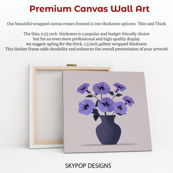 Purple Petunias Vase Art
