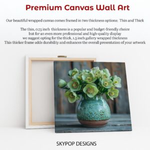 Hellebore Blooms Vase Art