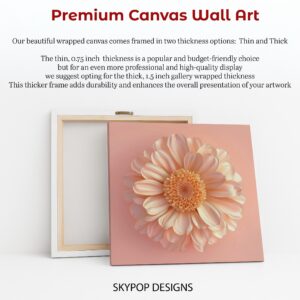 Peachy Dahlia Bloom Art