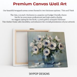 White Anemone Bouquet Art