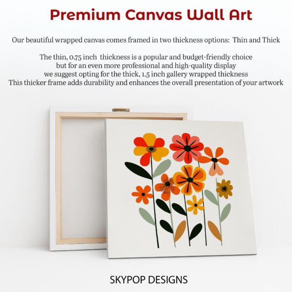 Retro Floral Burst Art
