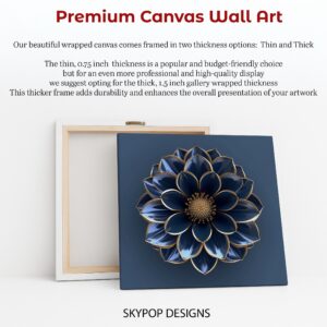 Royal Blue Dahlia Art