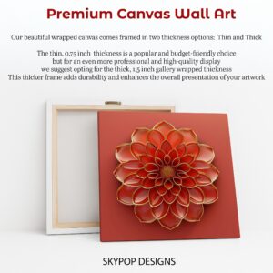 Red Dahlia Bloom Art