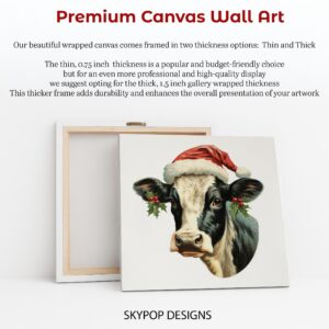 Highland Cow Christmas Art