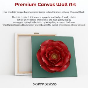 Red Camellia Art