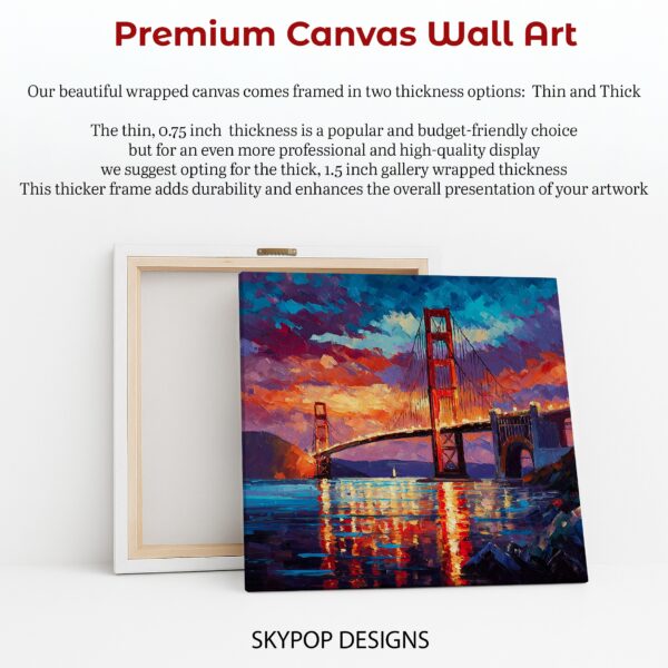 Golden Gate Bridge Sunset Art