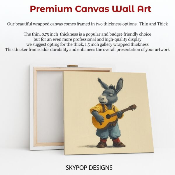 Donkey Playing Guitar Art