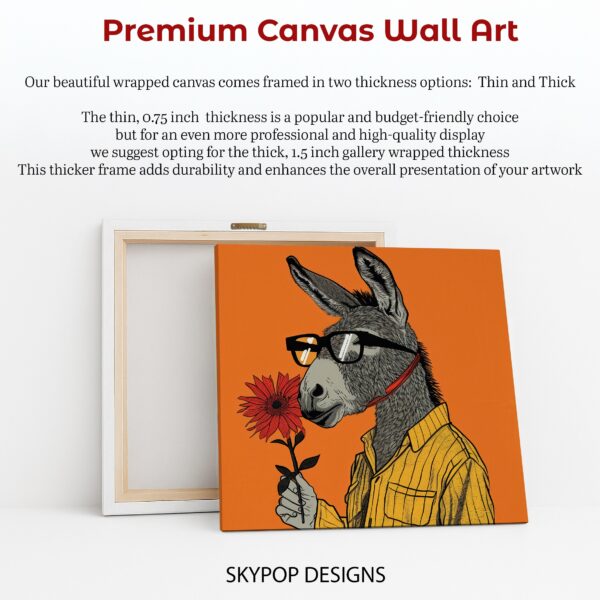Donkey with Flower Art