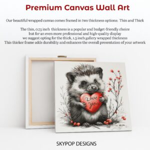 Hedgehog Love Heart Art