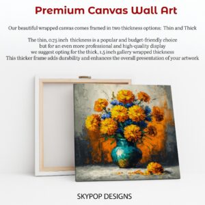 Vibrant Marigold Bouquet Art