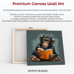 Chimpanzee Reading Art