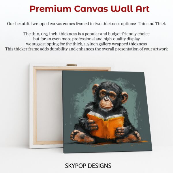 Chimpanzee Reading Art