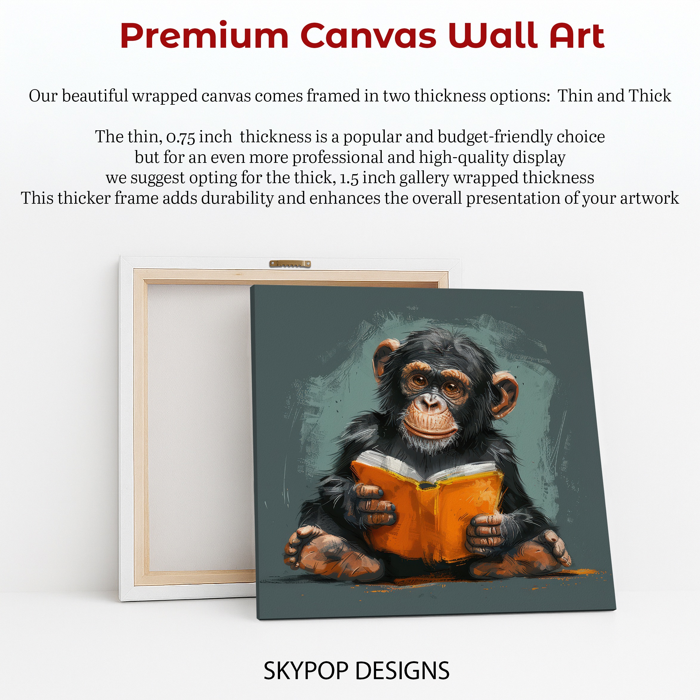 6.jpg Chimpanzee Reading Art
