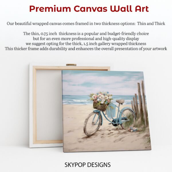 Beach Bicycle Blossom Art