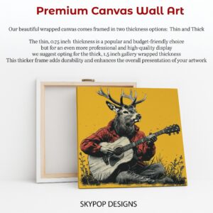 Deer Guitarist Art