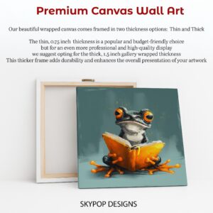 Frog Reading Art