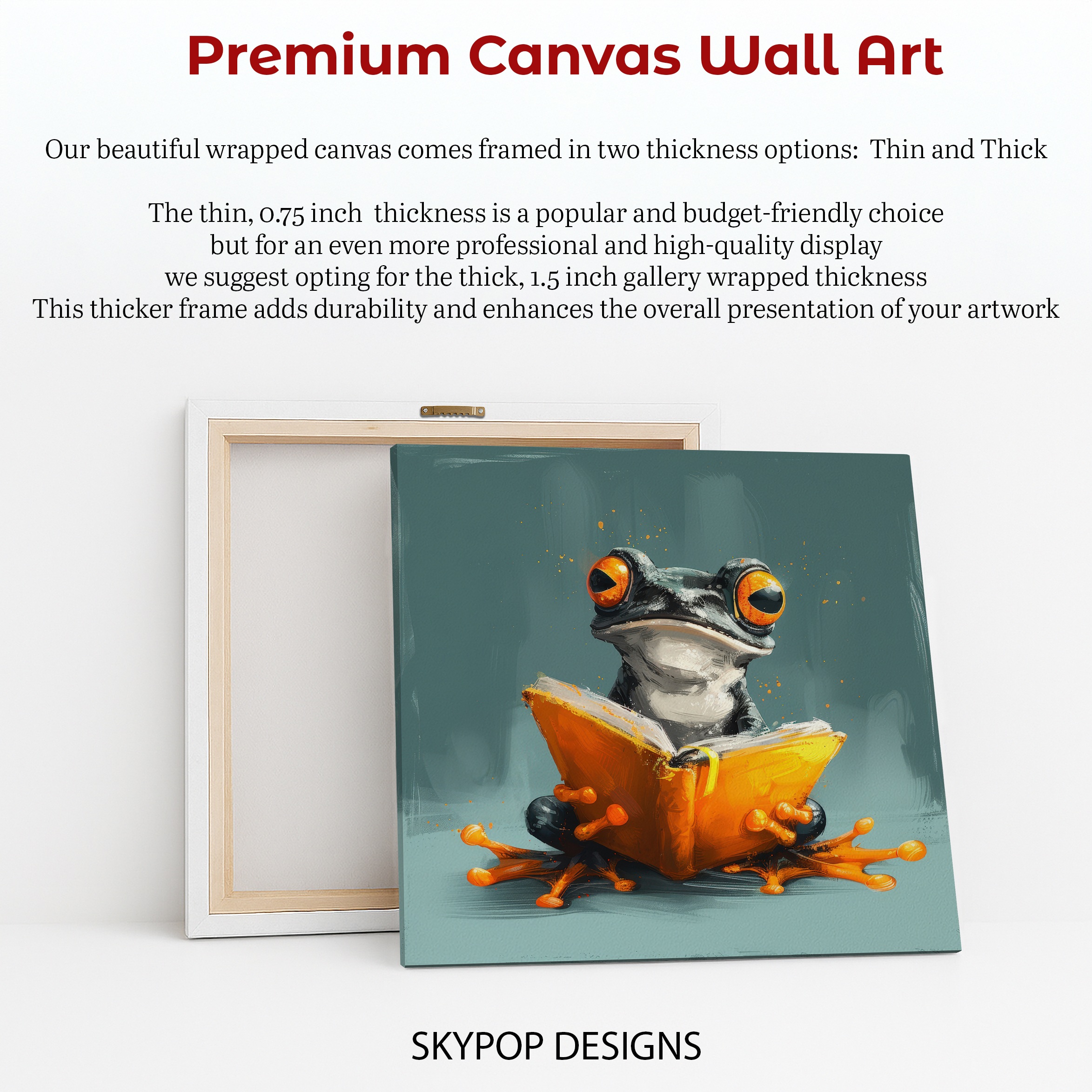 6.jpg Frog Reading Art