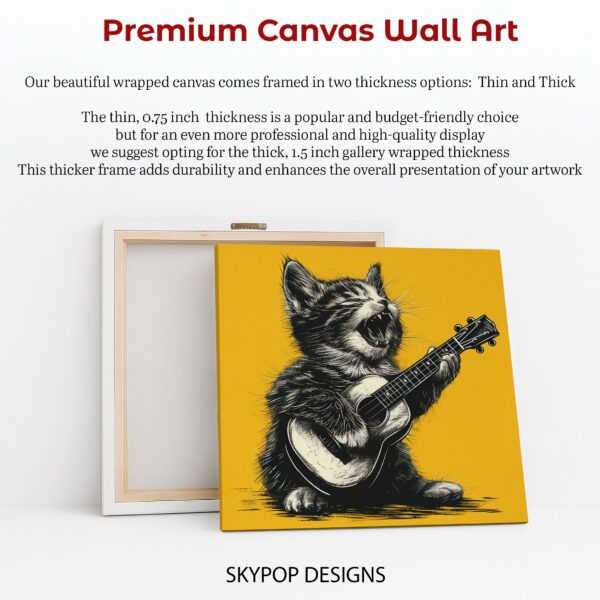 Rock Star Cat Music Art