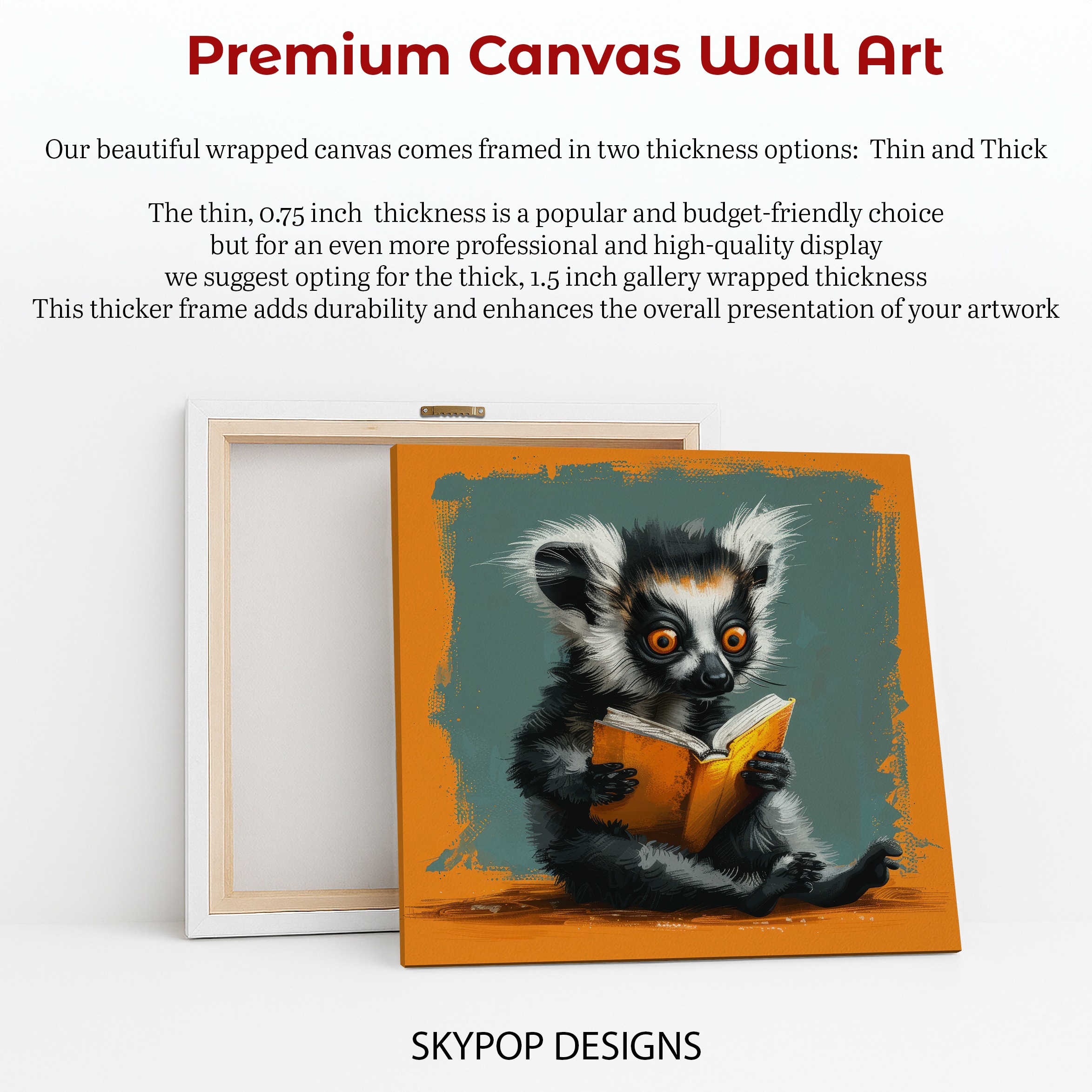 6.jpg Lemur Reading A Book Art