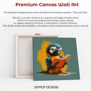 Parrot Reading Book Art