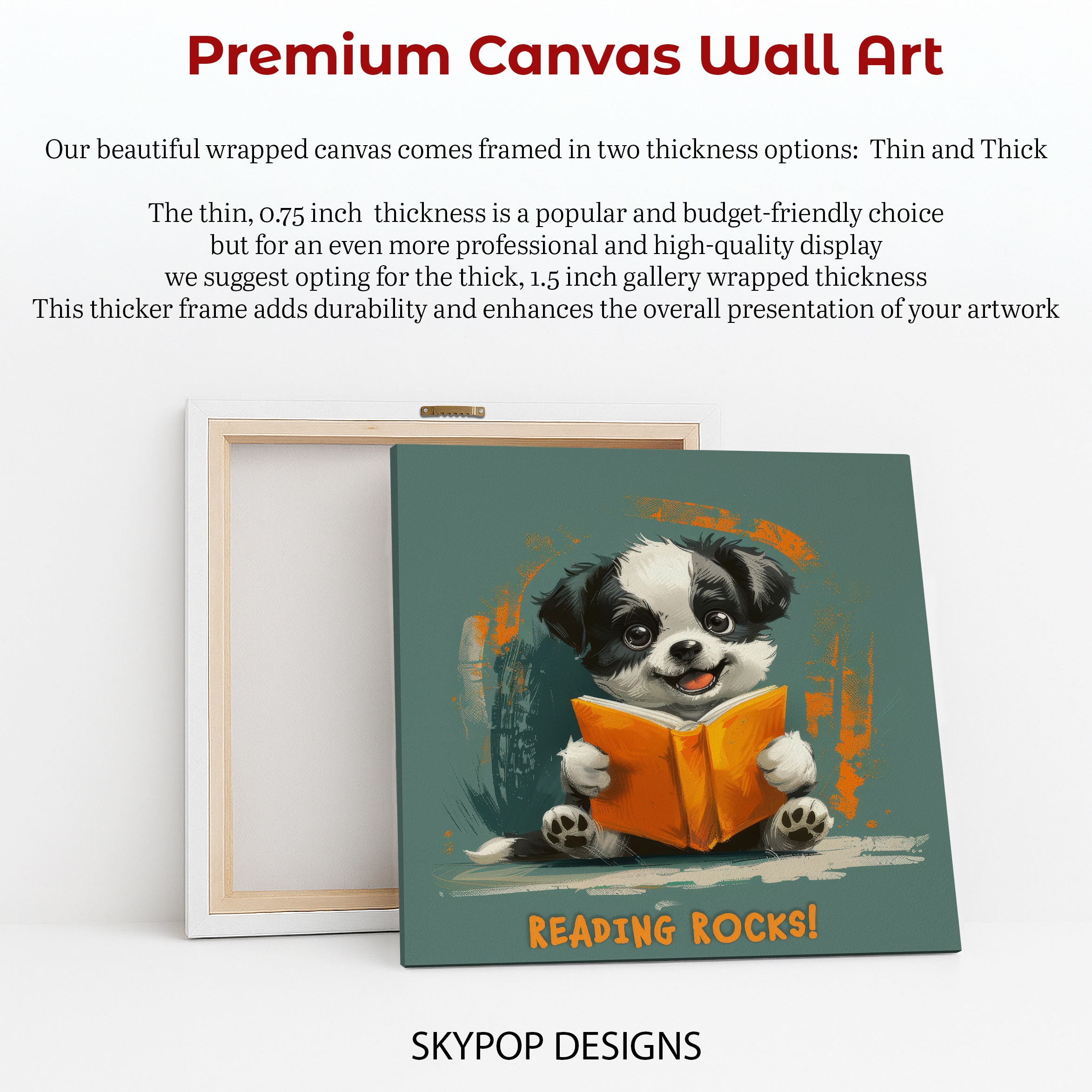 6.jpg Puppy Reading Book Art