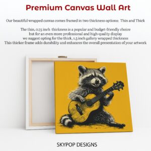 Raccoon Rock Star Art