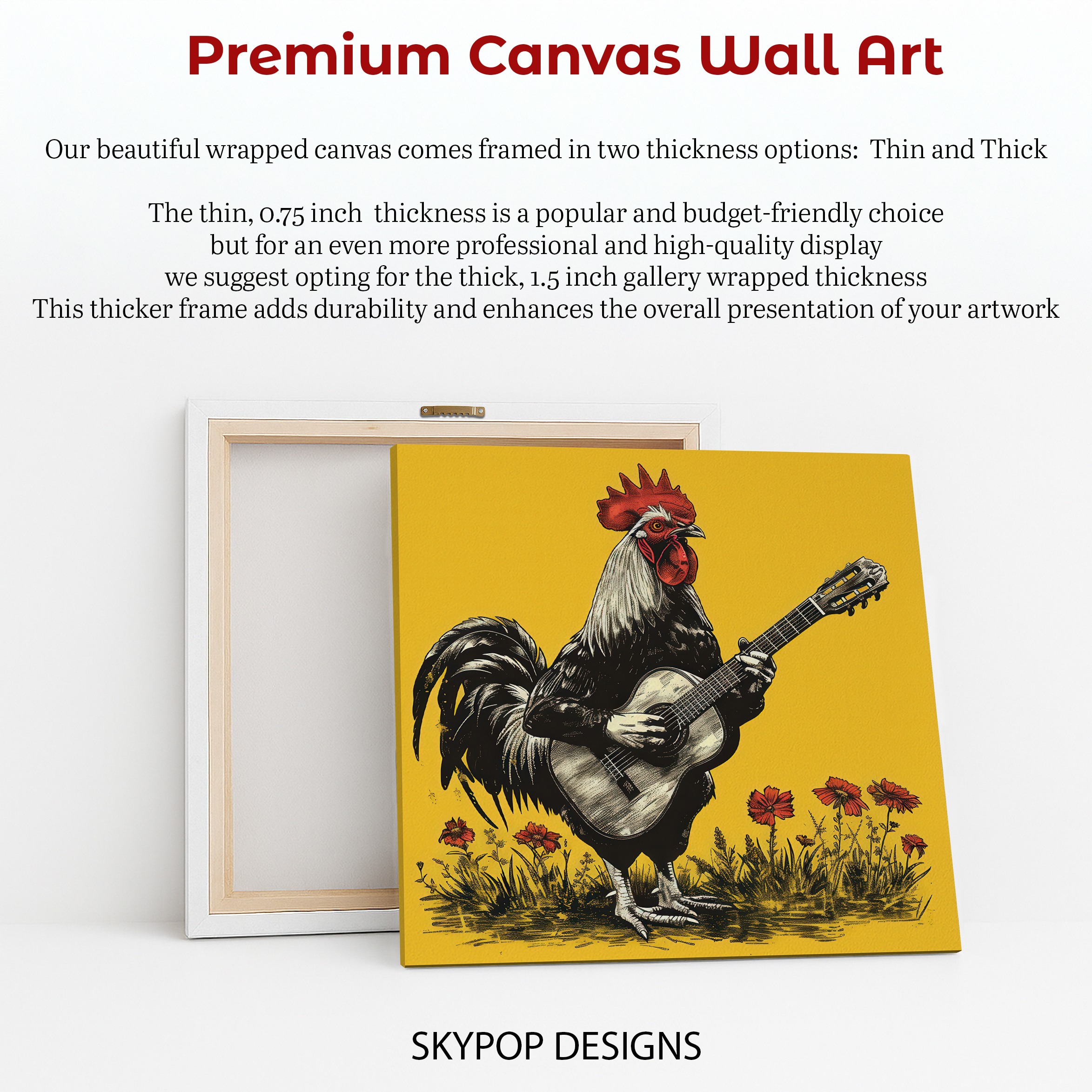 6.jpg Rooster Playing Guitar Art
