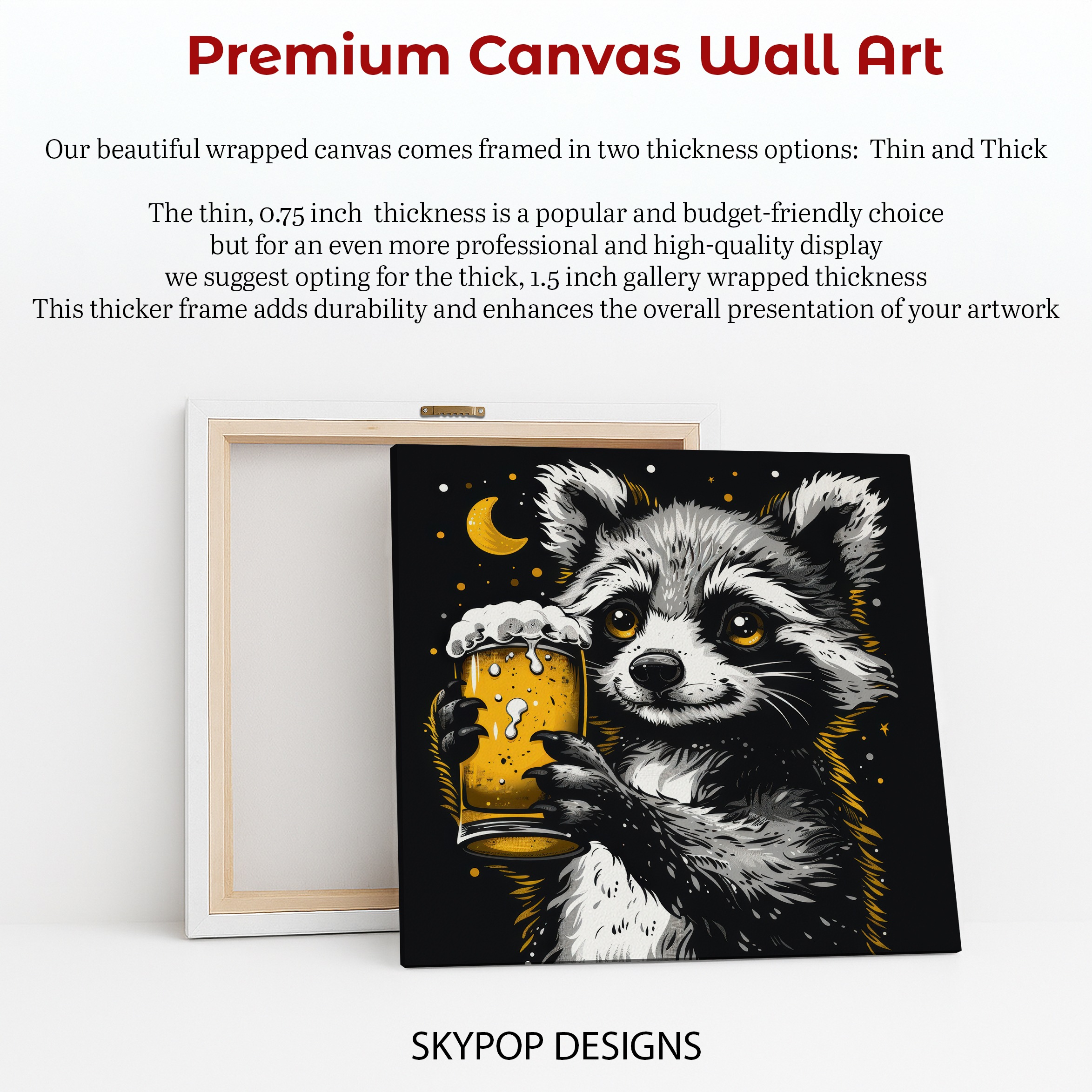 6.jpg Raccoon Beer Night Art