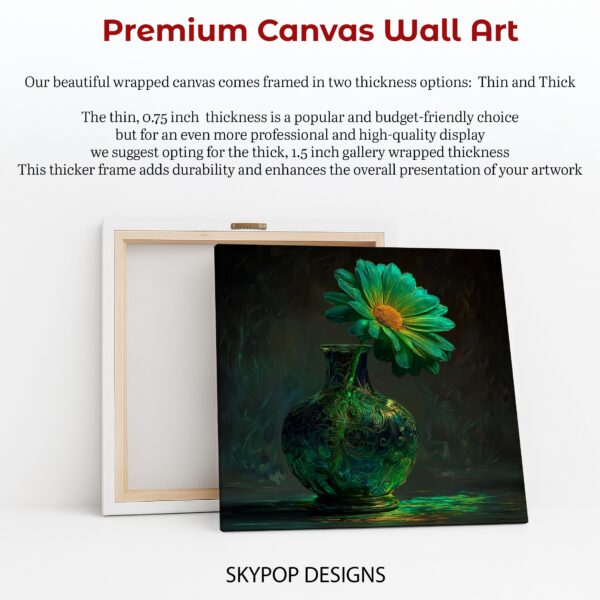 Emerald Bloom Vase Art