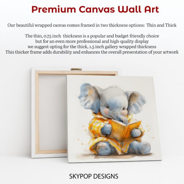 Elephant Reading Art