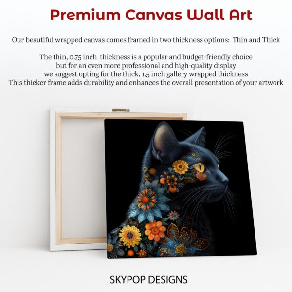 Floral Cat Art