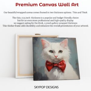 Dapper White Cat Art
