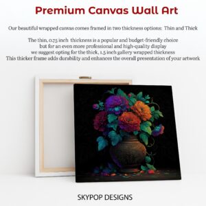 Vibrant Floral Vase Art