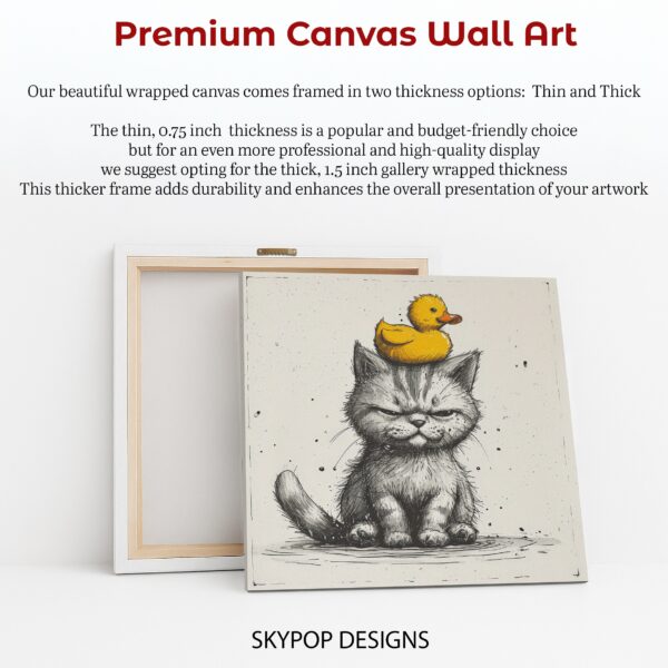 Grumpy Cat with Duck Hat Art
