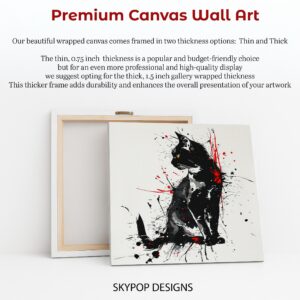 Black Cat Splatter Art
