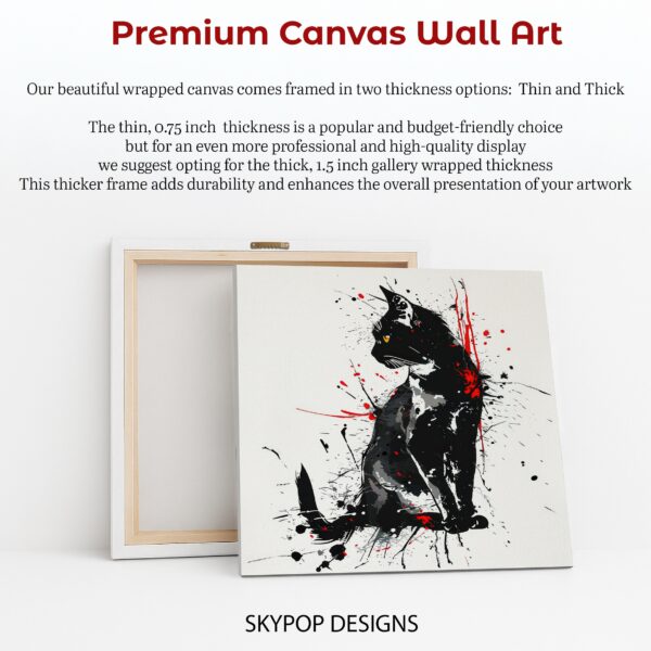 Black Cat Splatter Art