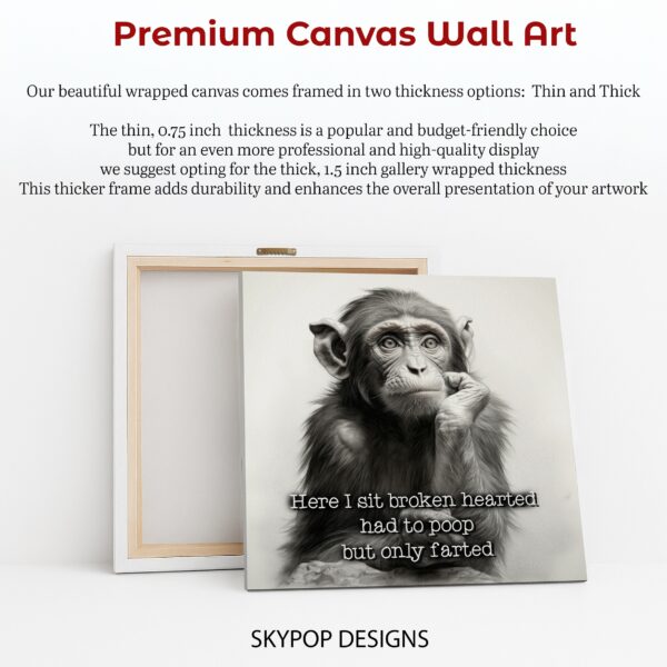 Chimpanzee Thinking Art