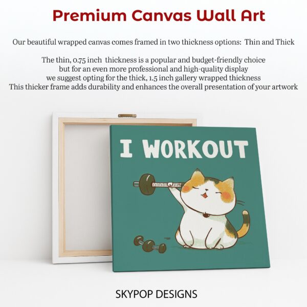 Cat Gym Workout Art