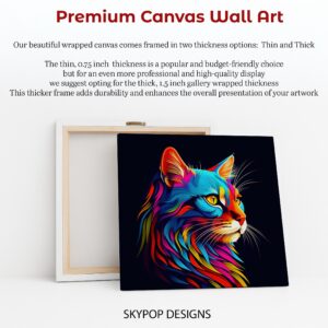Neon Cat Explosion Art