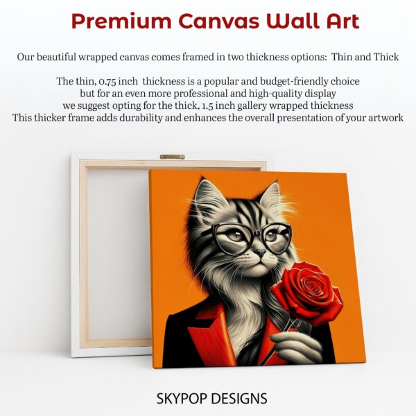 Cat with Rose Art