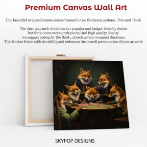 Foxes Poker Night Art