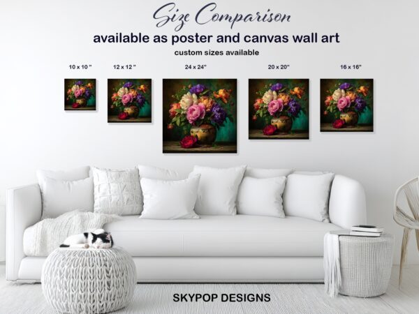 Vibrant Peony Bouquet Art
