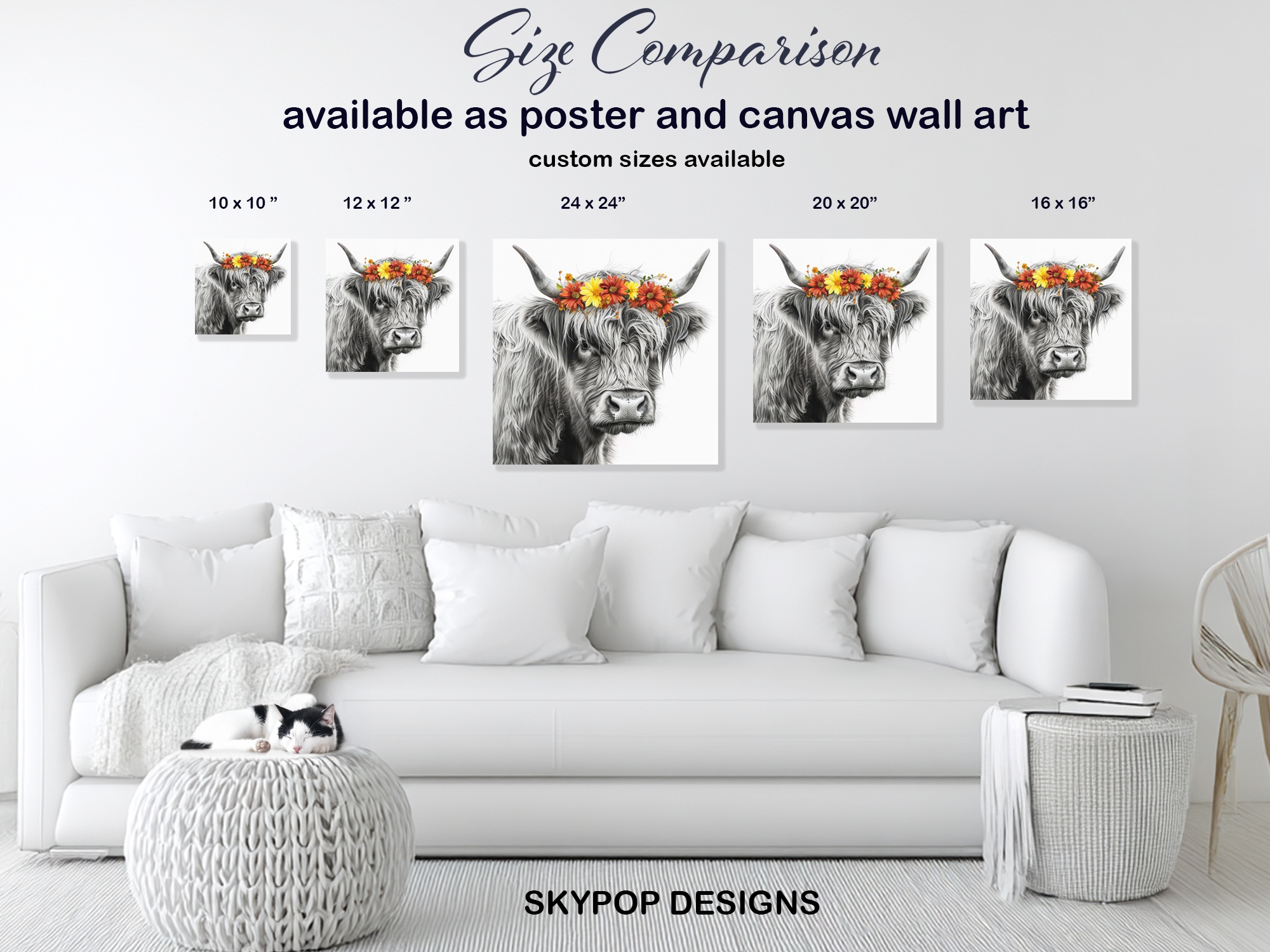 7.jpg Highland Cow Floral Crown Art