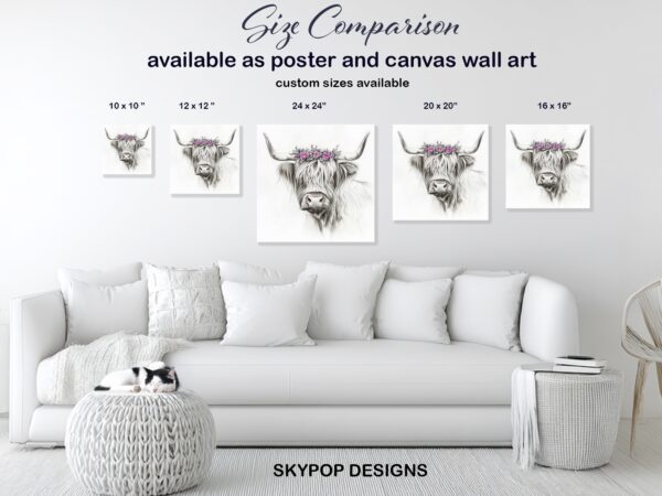 Highland Cow Art