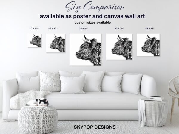 Highland Cow Art