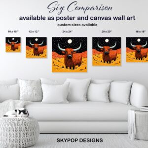 Highland Cow Art