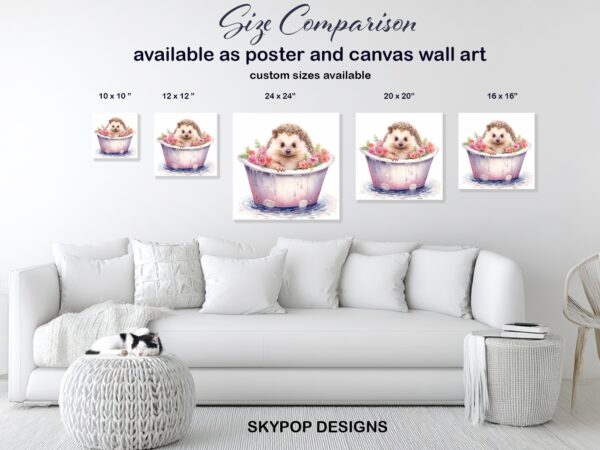Hedgehog Bathtub Art